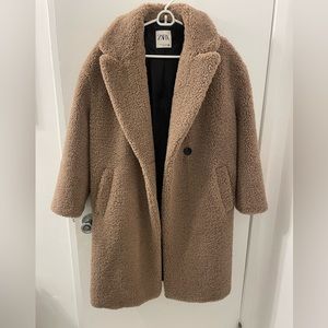 Zara Teddy Mid-Length Jacket